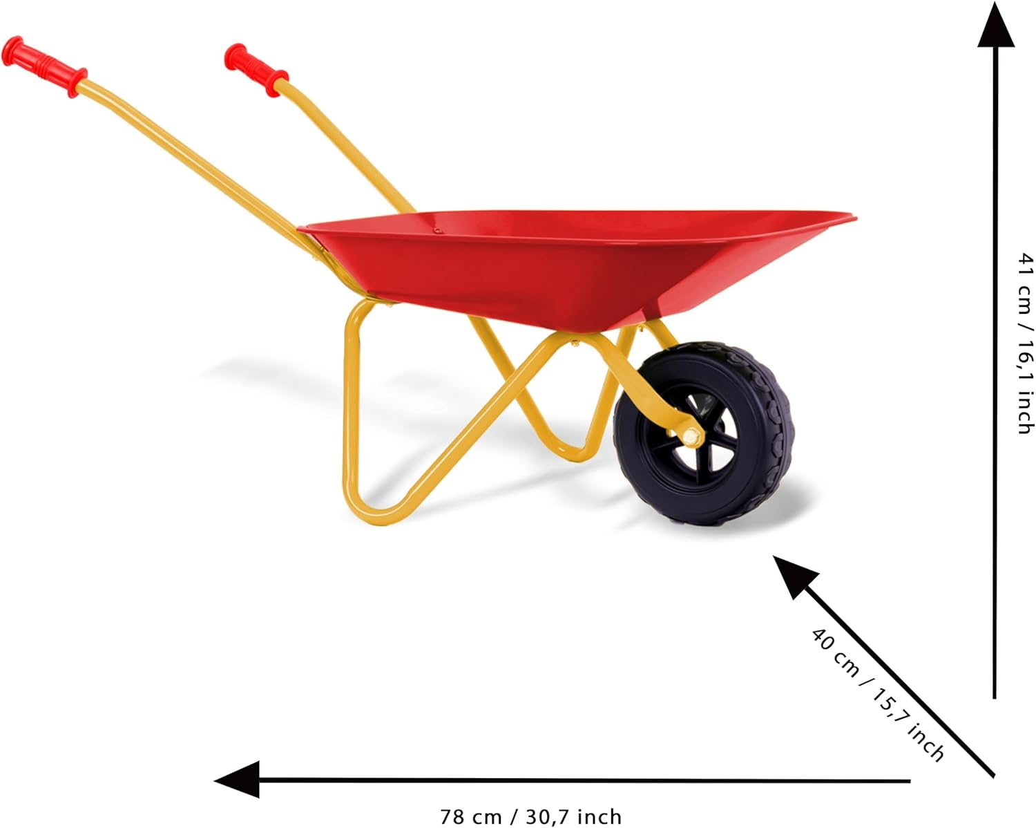 Otroška kovinska samokolnica s priborom