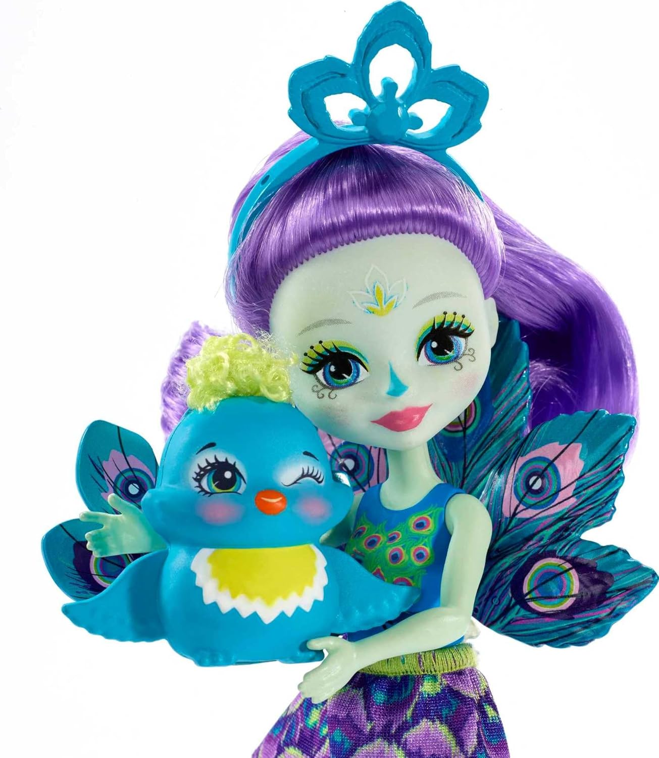 Mattel Enchantimals Mini punčka - Patter Peacock & Flap (FXM74)