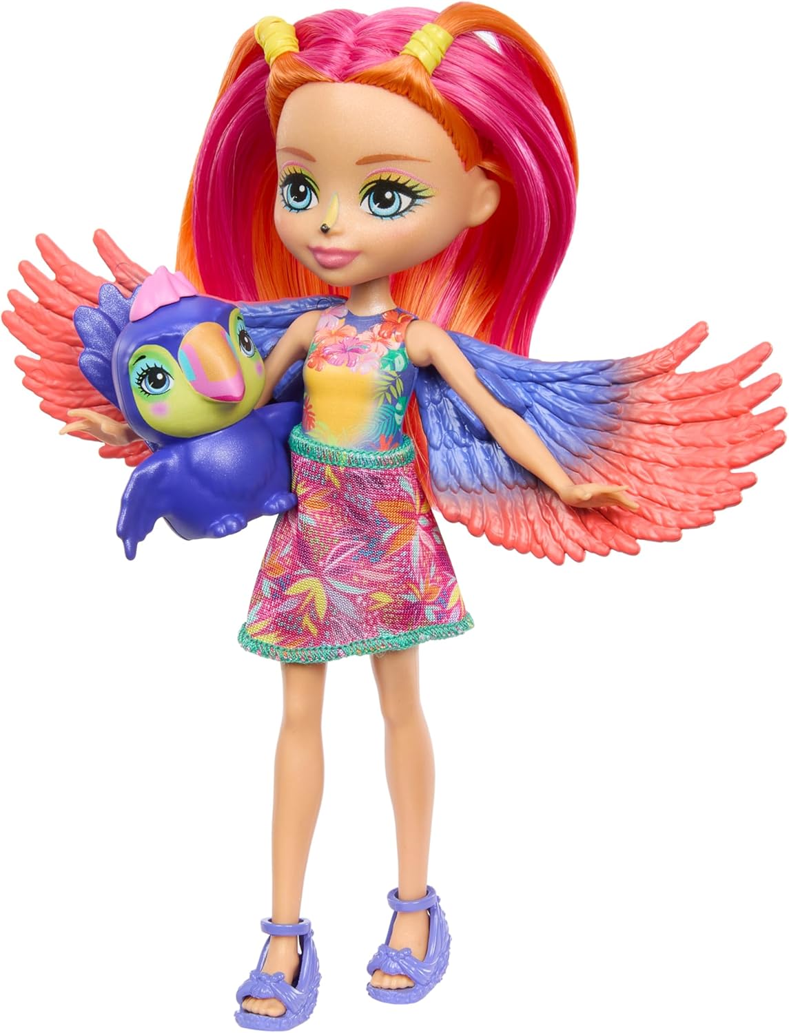 Mattel Enchantimals Sončna plaža - Trippi Tukan in Lutka s paviljonom z ljubljenčkom (HRX83)