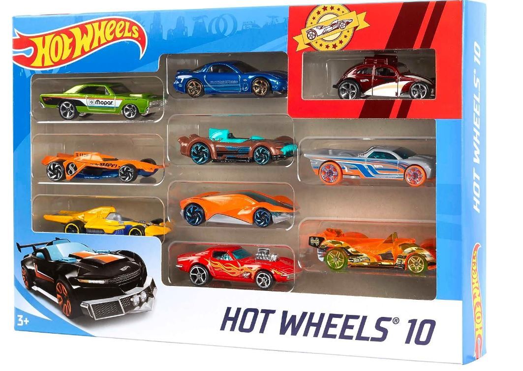 Hot Wheels Exclusive Avto Set, 10 kom