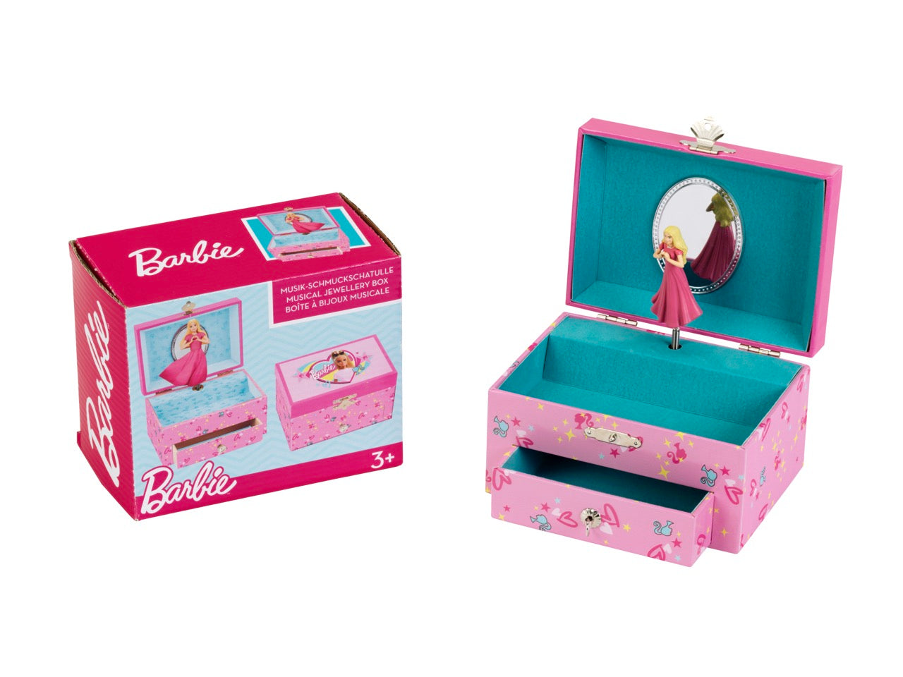 Barbie - Glasbena škatla za nakit, personalizirana z Barbie