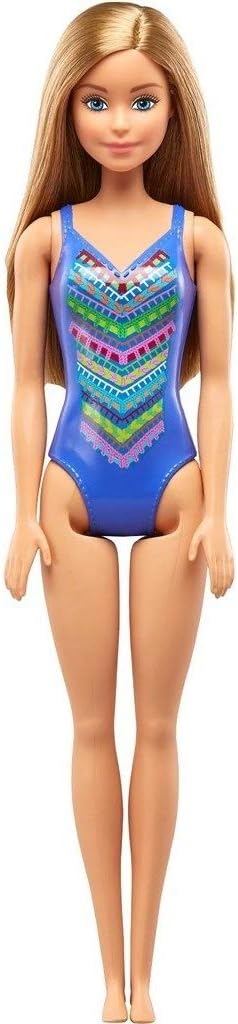 Mattel Barbie lutka plaža - Modre kopalke (FJD97)