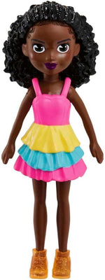 Mattel Polly Pocket - Poletna modna punčka temnopolta (HKV84)