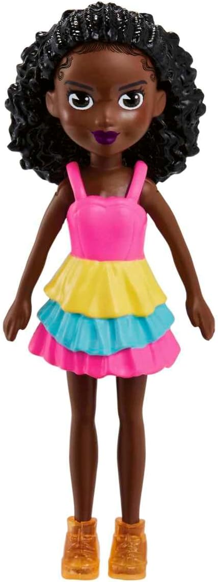 Mattel Polly Pocket - Poletna modna punčka temnopolta (HKV84)