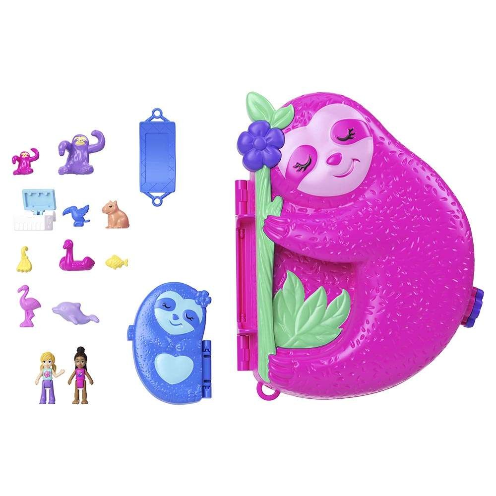 Mattel Polly Pocket: Torba s plišastimi lenuhi 2 v 1 (HRD40)