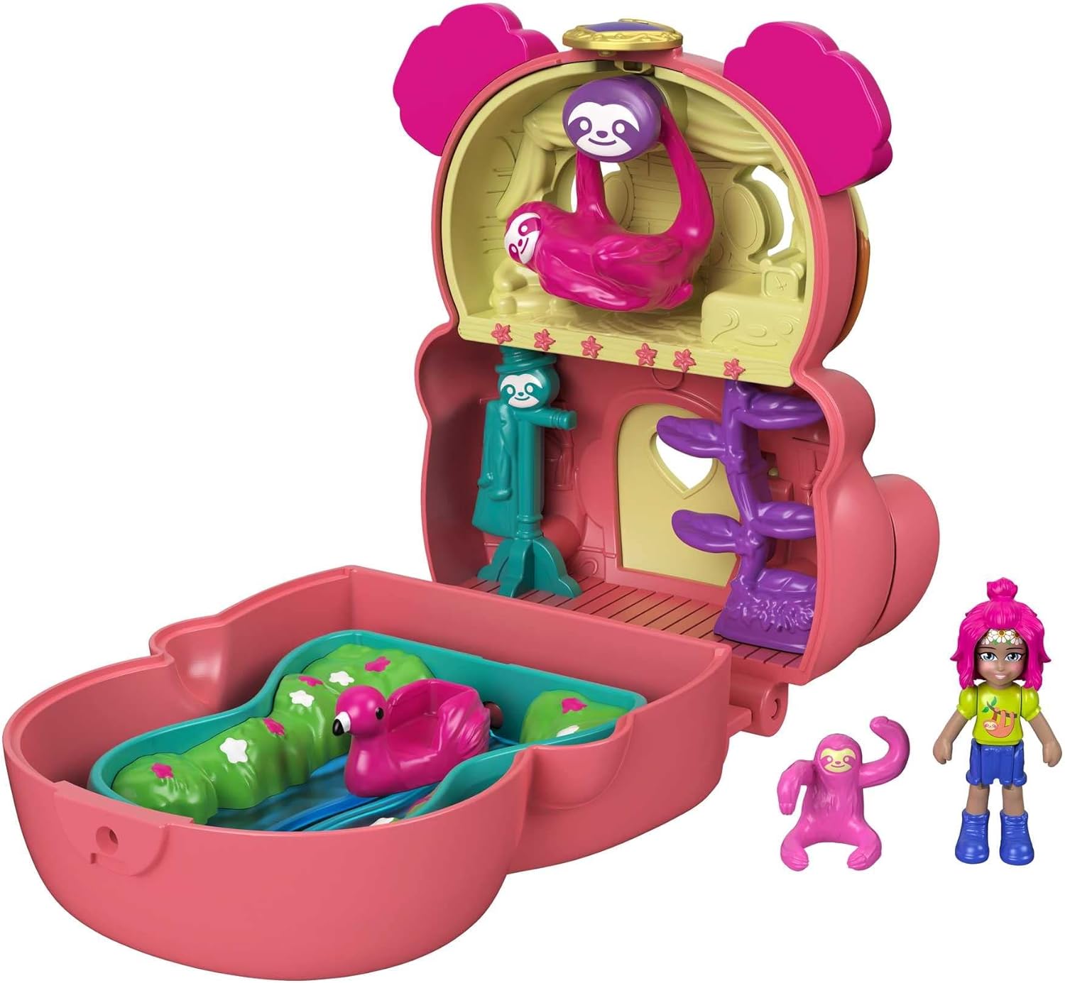 Mattel Polly Pocket: Zasukaj in odpri - Lenivec (GTM59)