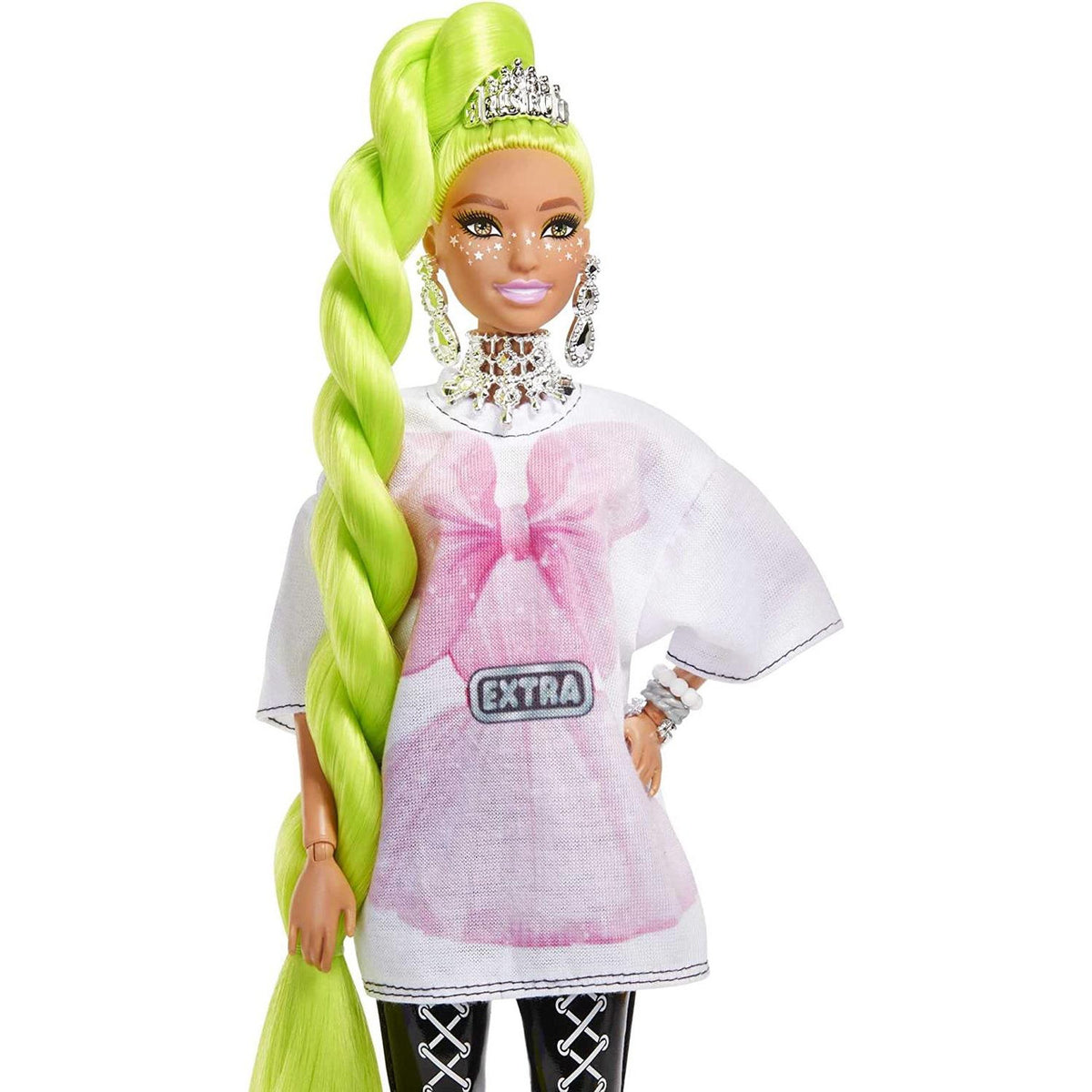 Mattel Barbie Extra - Neonski zeleni lasje (HDJ44)