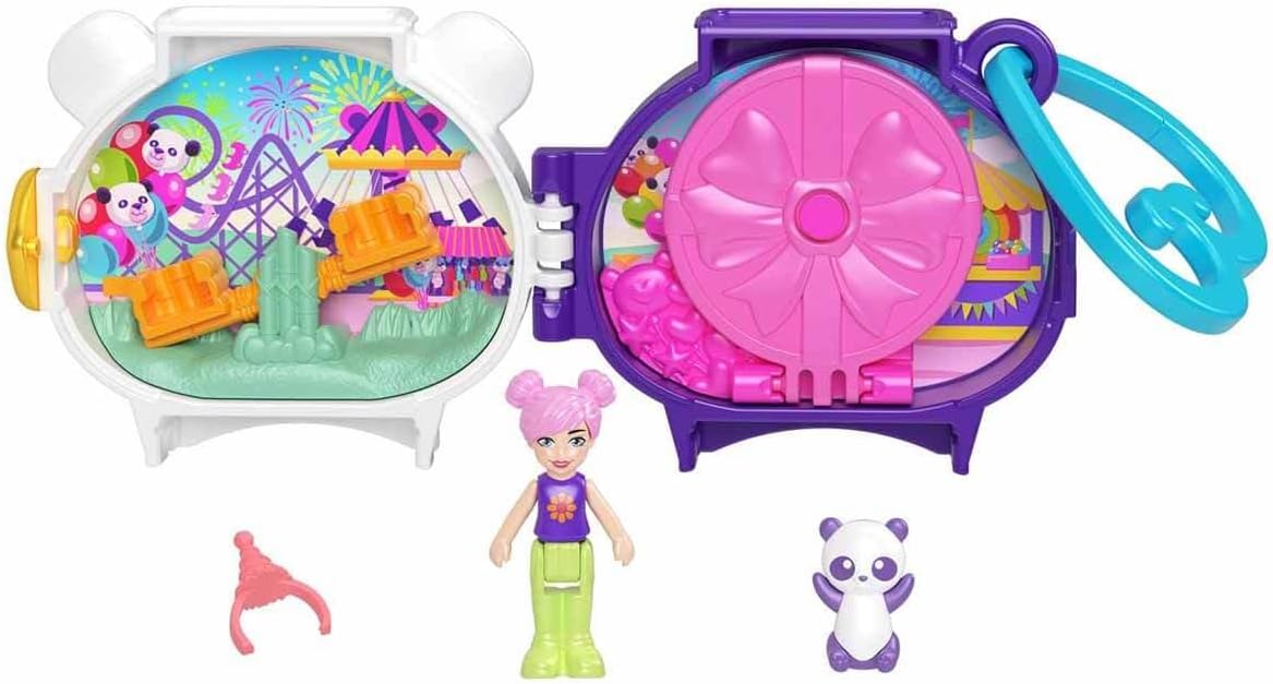 Mattel Polly Pocket Mini - Kompaktni komplet za igranje s pandami (HRD38)