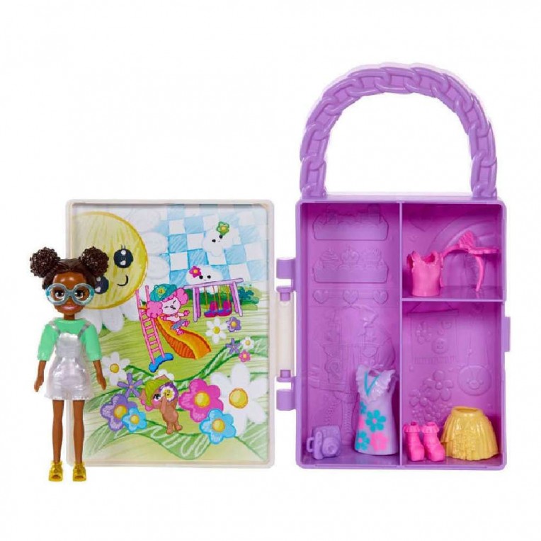 Mattel Polly Pocket - Lil' Styles Case Bela (HTV03)