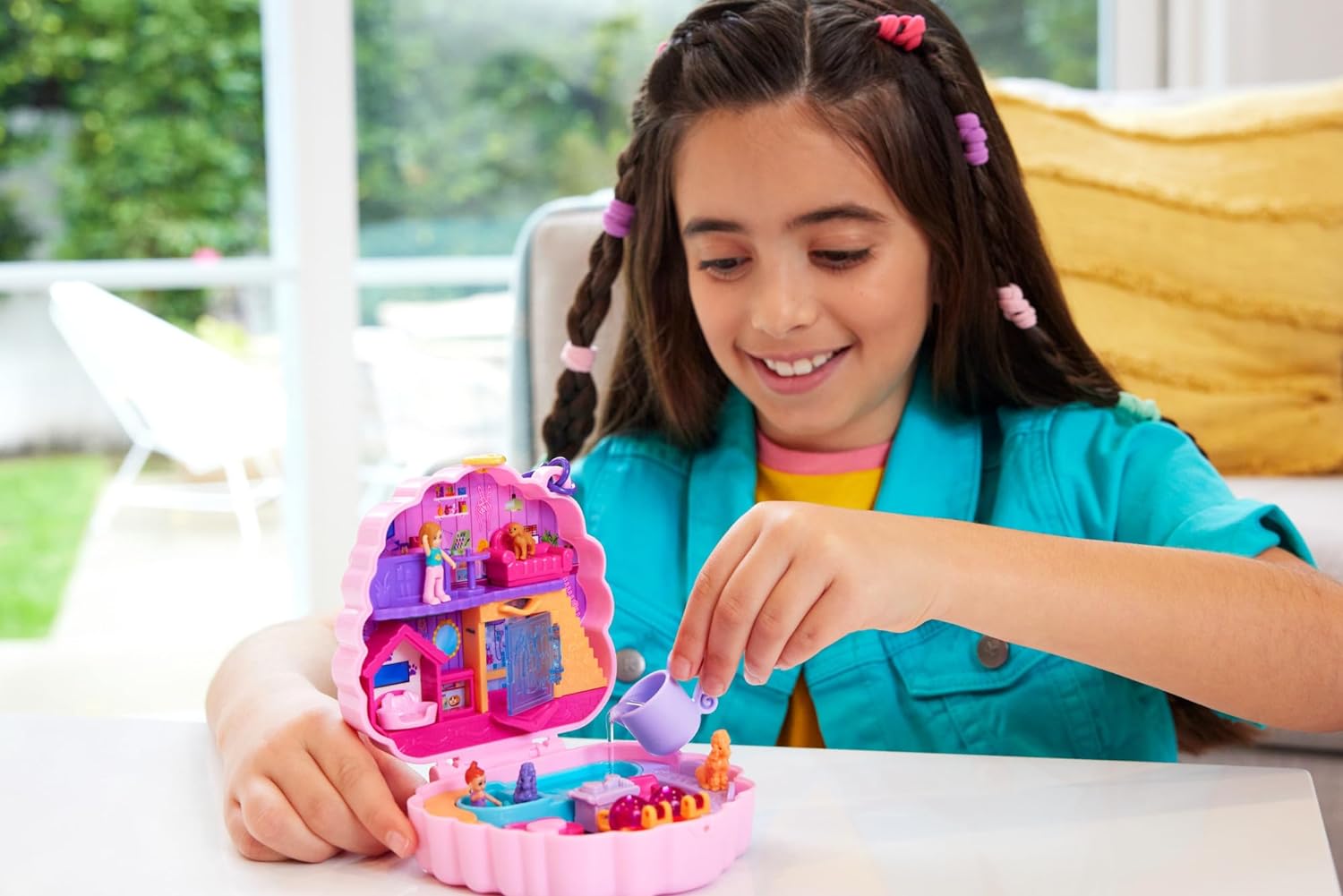 Mattel Polly Pocket: Kompaktna škatlica za nego in glamur - Pudelj (HKV35)