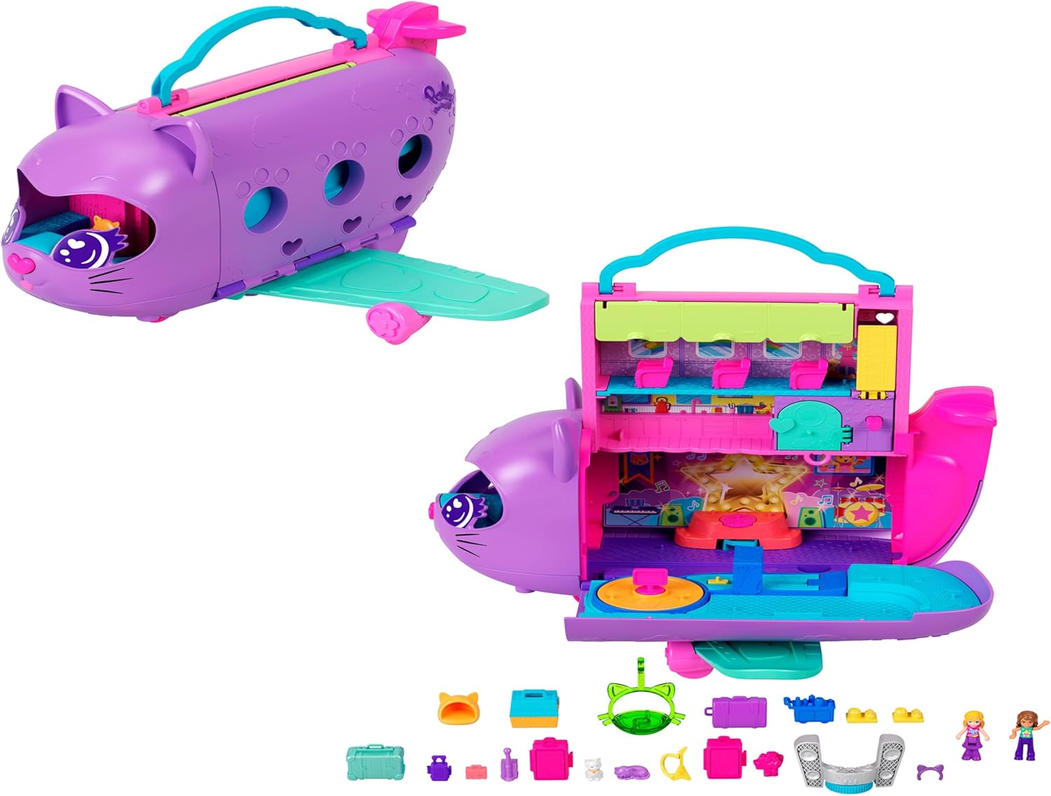 Mattel Polly Pocket: Avanture v Riu - Preoblikovljivi Kitty Airways (HWP19)