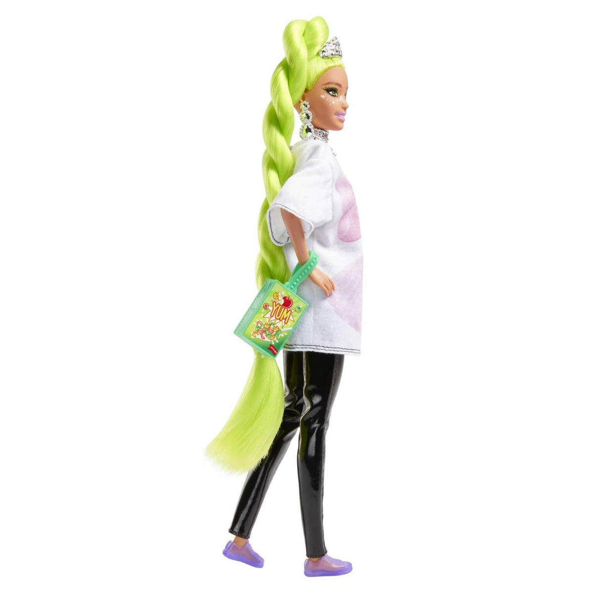 Mattel Barbie Extra - Neonski zeleni lasje (HDJ44)