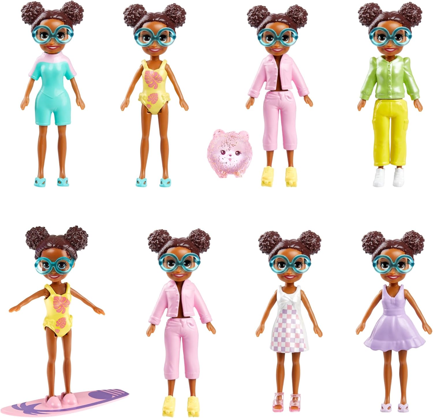 Mattel Polly Pocket: Spreminjanje barve - komplet za igranje na plaži (HRD61)