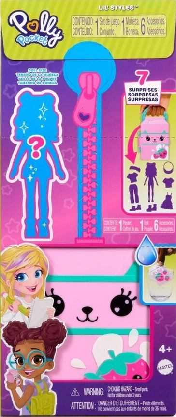 Mattel Polly Pocket - Omarica Lil' Styles rumena (HTV04)