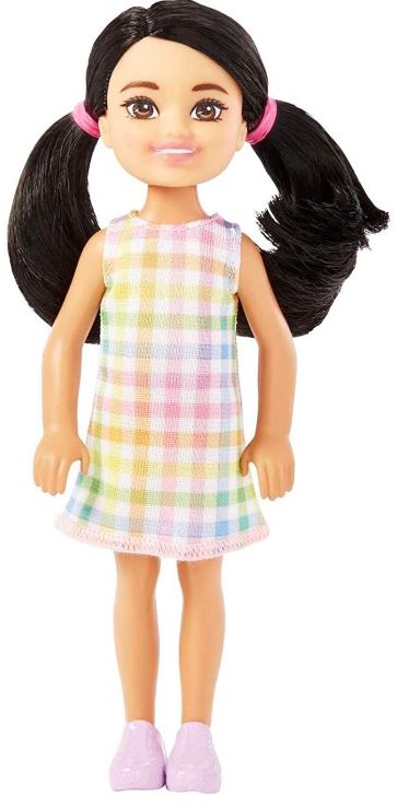 Mattel Barbie Chelsea - Majhna lutka s črnimi kitkami (HKD91)