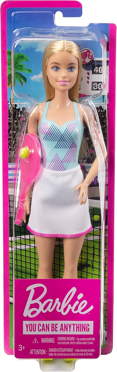 Mattel Barbie Lahko si karkoli - Profesionalna teniška igralka, lutka s svetlimi lasmi (HBW98)