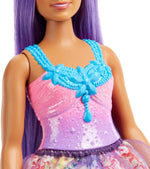 Mattel Barbie - Princesa z bujnimi lasmi vijolične barve (HGR17)