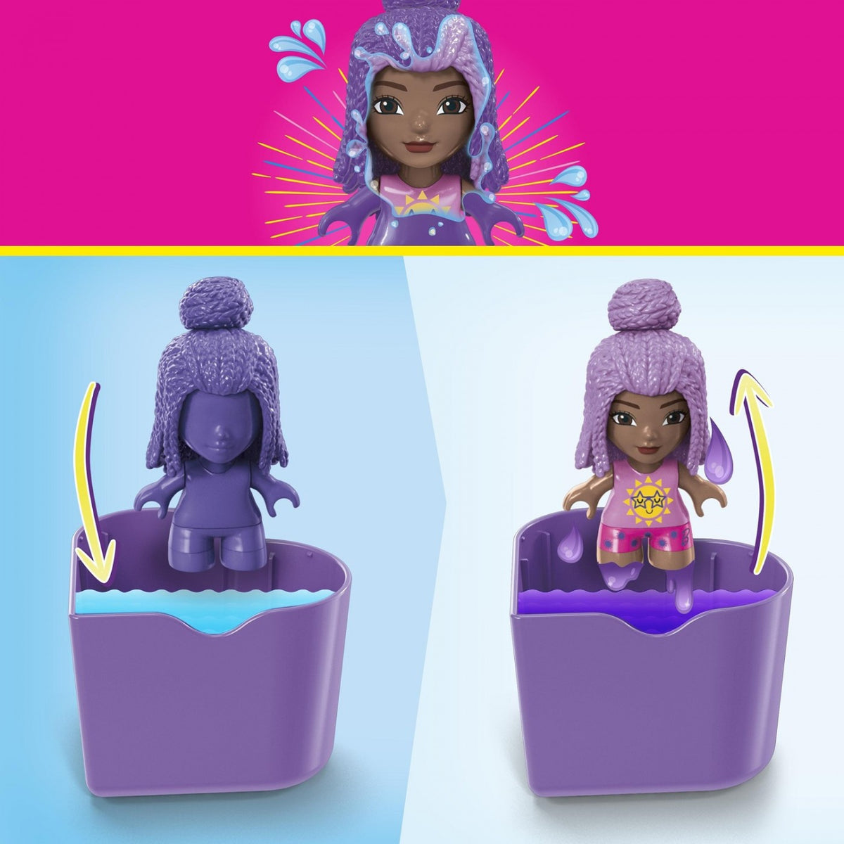 Mattel Mega Bloks Barbie - Mikro lutka za plažo (HHP87)