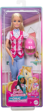 Mattel Barbie Mysteries: The Great Horse Chase - "Malibu" lutka z jahalno opremo in dodatki (HXJ38)