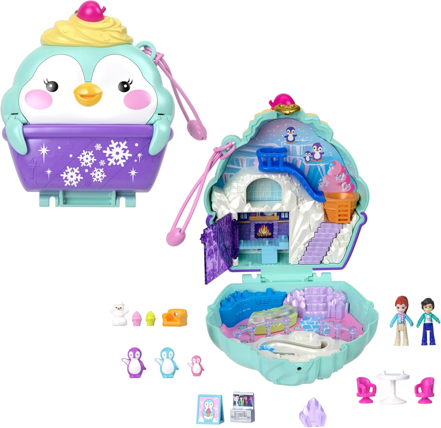 Mattel Polly Pocket: Snežni prikupni pingvin komplet (HRD34)
